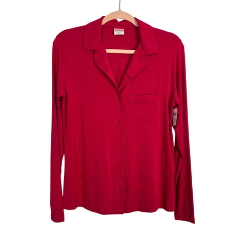 SOMA Stiletto Cool Nights LS Notch Collar Pajama Top NWT - Size S (We Have Matching Bottoms)