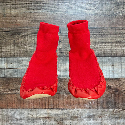 Hanna Andersson Red Slipper Socks- Size 1-3 Youth