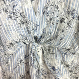 Chelsea and Walker White and Blue Floral Silk Front Tie Top- Size 2