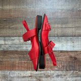 Wild Fable Red Buckle Flats- Size 8.5 (see notes)