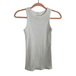 Maurice's White Ribbed Tank- Size S (see notes)