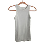 Maurice's White Ribbed Tank- Size S (see notes)