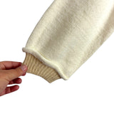 Amaryllis Mocha/Cream/White Color Block Cable Knit Sweater- Size XS/S
