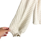 Faherty Ivory Chunky Open Knit Sweater- Size L (see notes)