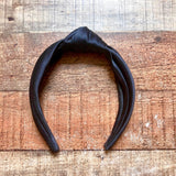 No Brand Black Satin Top Knot Headband (see notes)