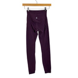 Lululemon Eggplant Exposed Seams Leggings - Size 2 (Inseam 25”)