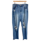 Ofluck Distressed Raw Hem Jeans- Size 14 (Inseam 25")