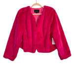 Eloquii Hot Pink Faux Fur Jacket NWT- Size 14/16