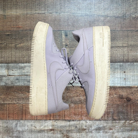 Pre-Owned Nike Air Force 1 Purple Sneakers- Size 8 (see notes)