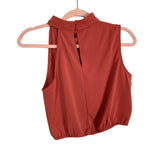 No Brand Rust Mock Neck Top Wide Pant Set- Size S (sold as set)