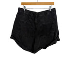 We the Free Black Cuffed Hem Denim Shorts- Size L