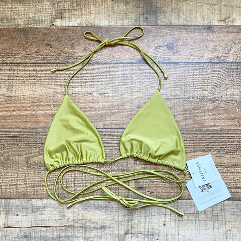 Janthee Berlin Lime Green Triangle Halter Bikini Top NWT- Size XL (we have matching bottoms)