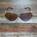 Bebe Jet Reflective Lens Aviator Sunglasses (includes case)