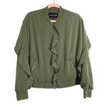 Who What Wear Olive Ruffle Jacket- Size 1X (see notes)