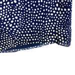 Tibi Navy with White Polka Dots 100% Silk V-Neck Button Front Dress- Size 10 (see notes)