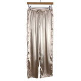 Ekouaer Champagne Satin Top and Drawstring Pajama Pants Set NWT- Size S (sold as a set)