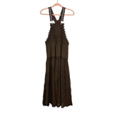 No Brand Brown Semi Lined Overall Dress- Size S