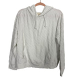 Billabong White Jacquard Terry Cloth Two Piece Hooded Short Set- Size M