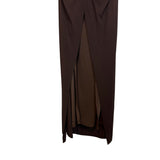 NBD Chocolate Cinched One Shoulder Side Cutout Back Slit Dress NWT- Size L (sold out online)