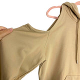 Revolve x Michael Costello Tan Cold Shoulder Hooded Sweatshirt- Size M (Sold Out Online)