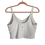 Lululemon White with Built-In Shelf Bra Cropped Tank- Size 12 (see notes)