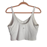 Lululemon White with Built-In Shelf Bra Cropped Tank- Size 12 (see notes)