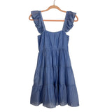 Pink Lily It's My Day Light Blue Smocked Mini Dress - Size S