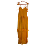 Tularosa Orange Button Front Tie Strap Dress- Size S (see notes)