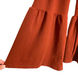 Shein Brick Tiered Ruffle Bell Bottoms-Size 8Y