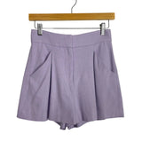 Veronica Beard Soft Lilac Elbe Pleated Shorts - Size 0 (We Have Matching Top!)