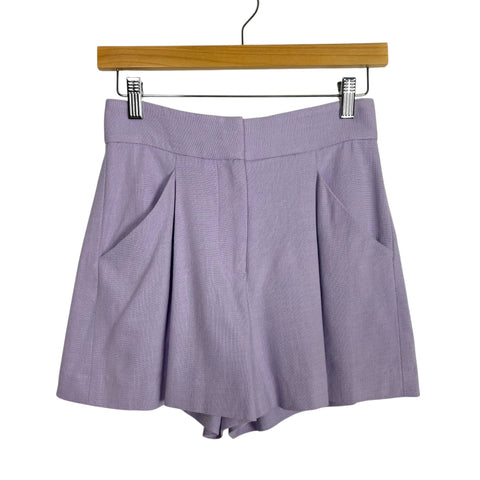 Veronica Beard Soft Lilac Elbe Pleated Shorts - Size 0 (We Have Matching Top!)