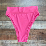 Aerie Pink High Cut Cheeky Swim Bottoms - Size M