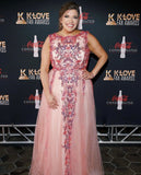 Tadashi Shoji Pink Embroidered Tulle Gown- Size 12