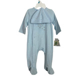 Little Me Baby Blue Star Footie Outfit/Hat NWT - 6M