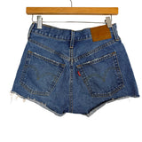 Levi Distressed Raw Hem Denim Shorts- Size 25