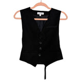 Luel Studio Black Outer Wool Button Front Vest- Size 0