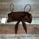ELE SWIMS Brown Knotted Bikini Top NWT- Size S (we have matching bottoms)