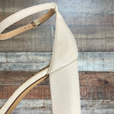 Sam Edelman White Scalloped Strap Heeled Sandals- Size 9.5 (see notes)
