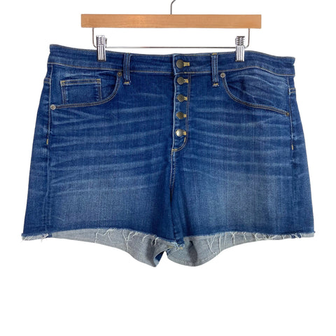 Universal Thread High Rise Midi Butterfly Button Jean Shorts- Size ~16 (no size tag, fit like 16)