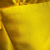 TRACY Couture Studio Yellow A-Line Full Strapless Gown- Size L (see notes)