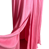 Aakaa Pink Front Pleated Cutout Halter Front Slit Dress NWT- Size M