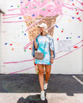 Michael Lauren Tie-Dye Shirt Dress- Size S