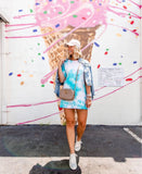 Michael Lauren Tie-Dye Shirt Dress- Size S