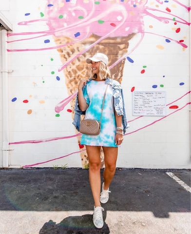 Michael Lauren Tie-Dye Shirt Dress- Size S