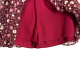 AURA Maroon Floral Print Shorts NWT - Size S (Sold Out Online!)