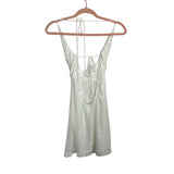 Showpo. White Lace Halter Tie Mini Dress- Size 4