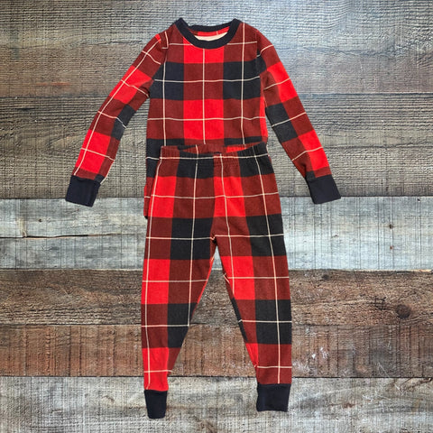 Soma Red/Navy Plaid Two Piece Pajamas- Size 2T