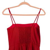 O.p.t Red Smocked Back Dress NWT- Size 0