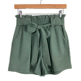 Grace Karin Green Paperbag Waist Shorts NWT- Size S