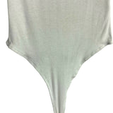 Olivaceous White Ribbed Thong Bodysuit- Size S (see notes)